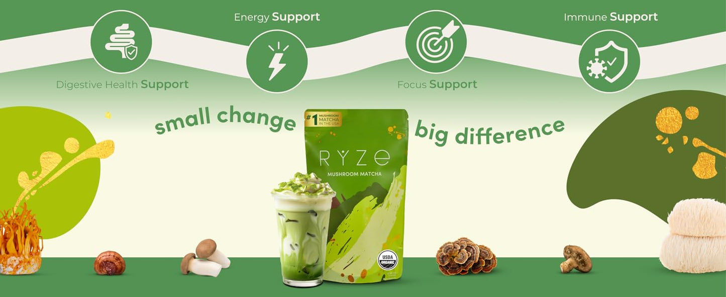 Ryze Mushroom Matcha (Pack of 2)