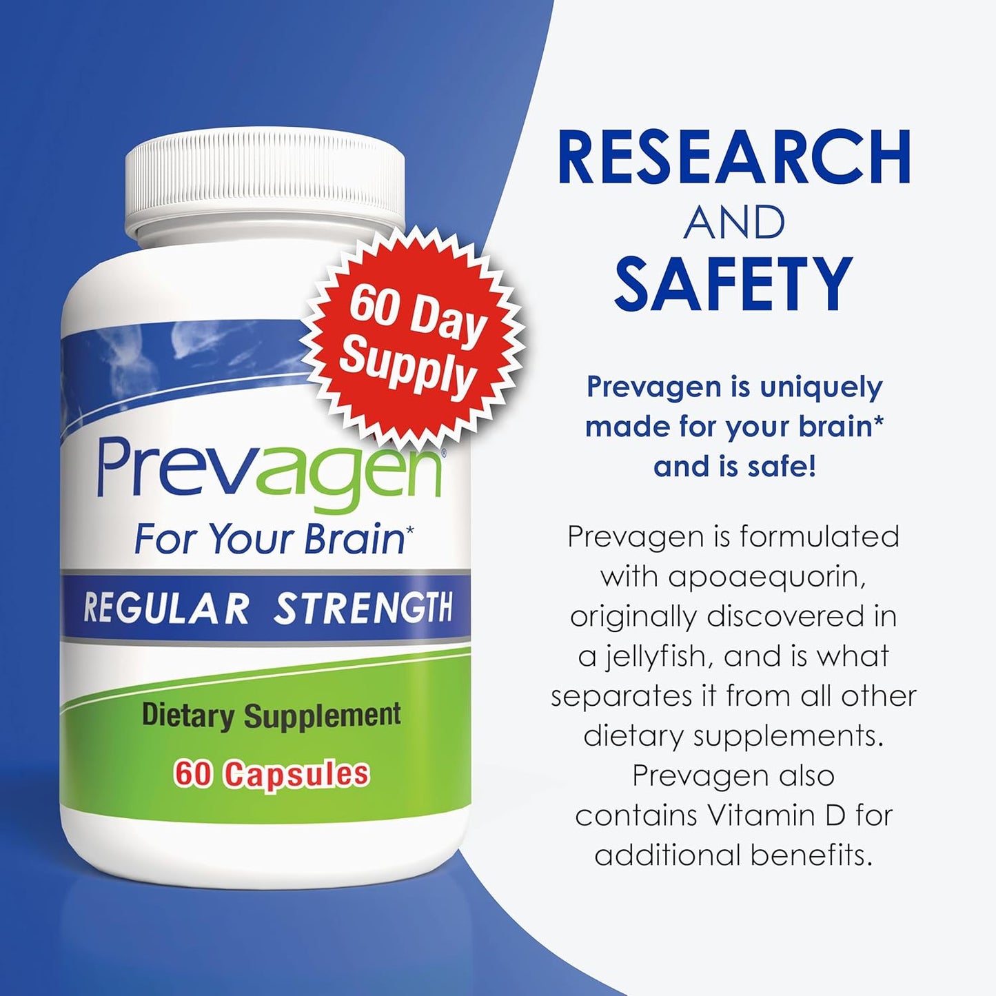 Prevagen Regular Strength - 60 Capsules