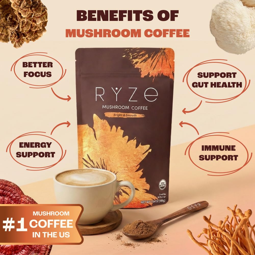 RYZE Mushroom Coffee (Pack of 3)