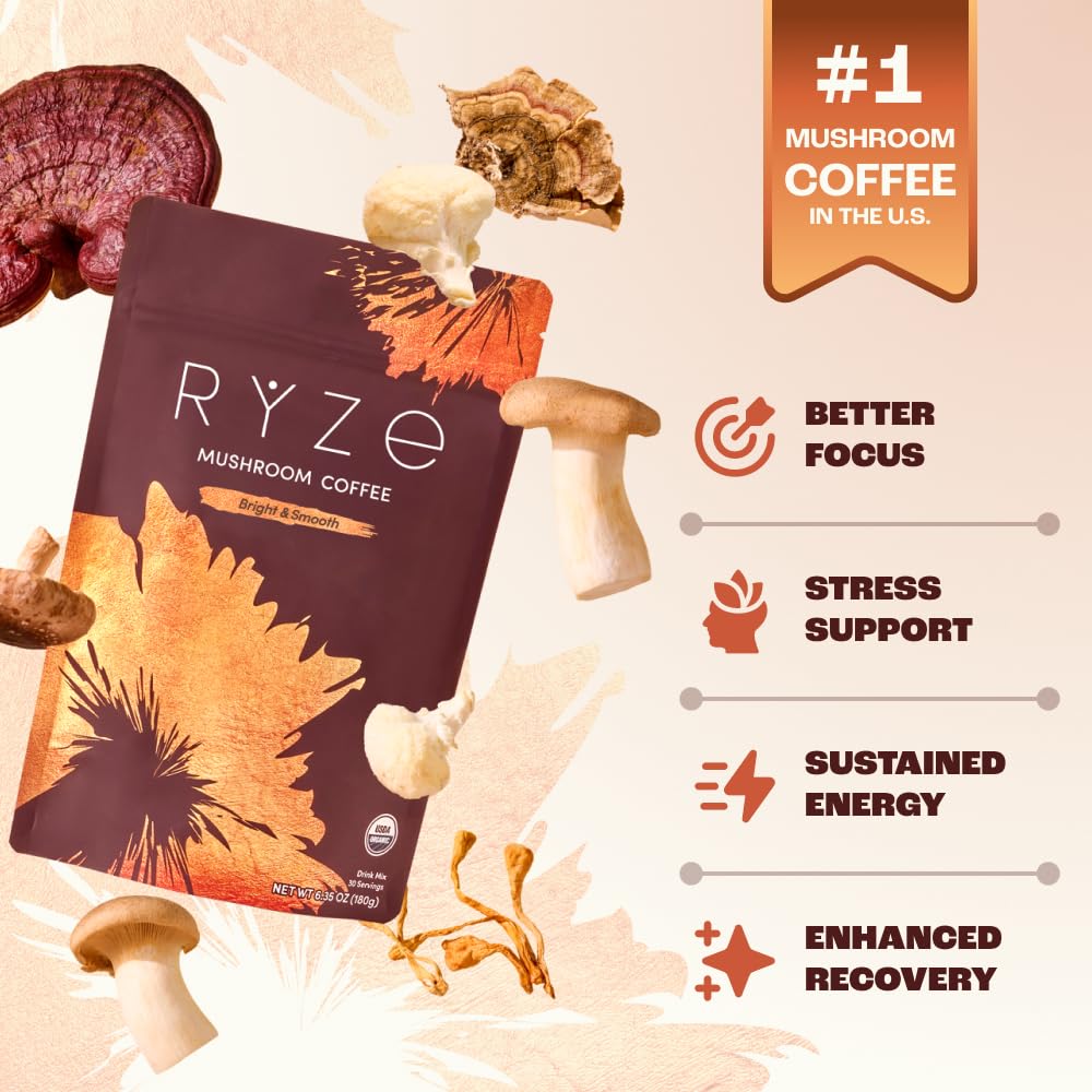 RYZE Mushroom Coffee (Pack of 3)