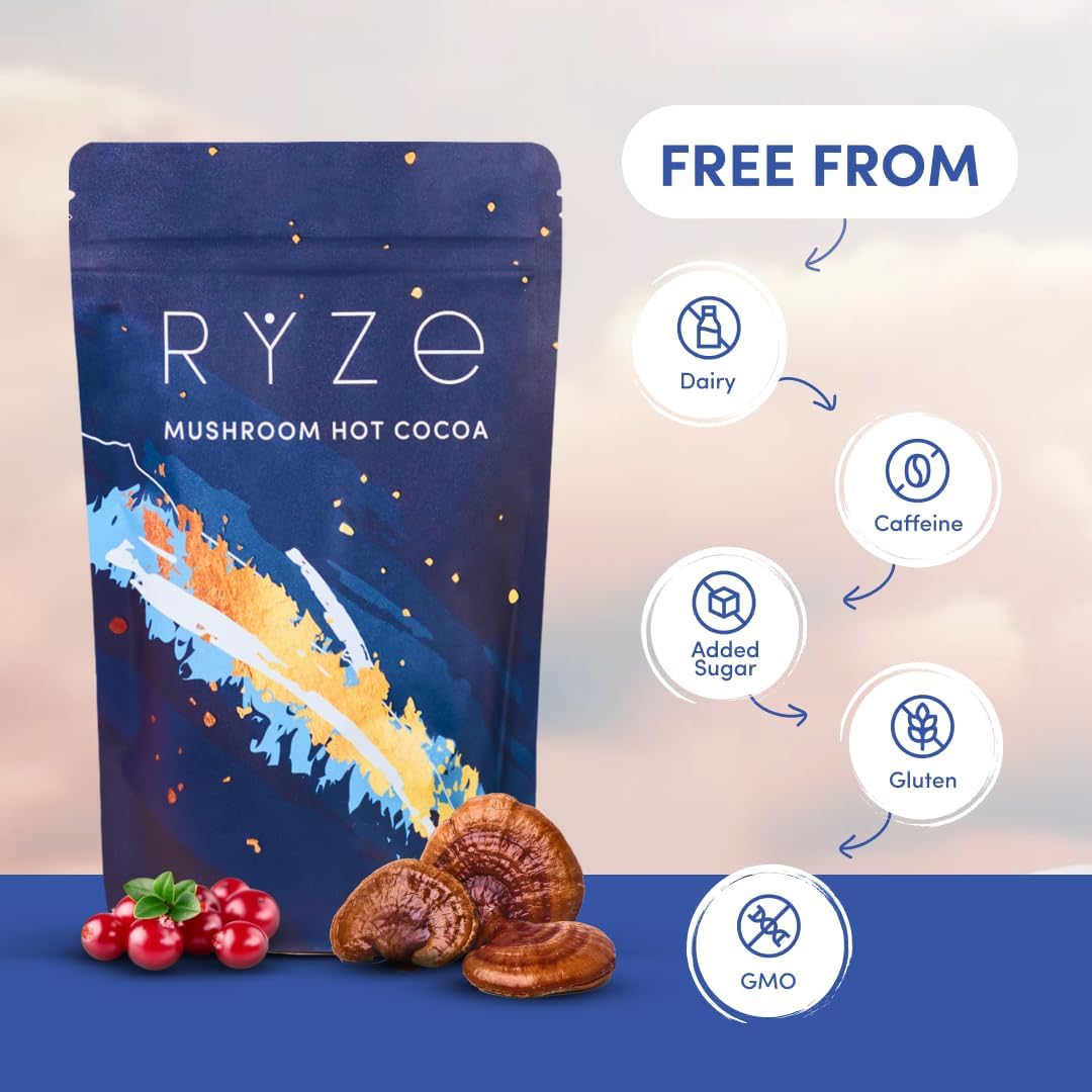 Ryze Mushroom Hot Cocoa (Pack of 3)