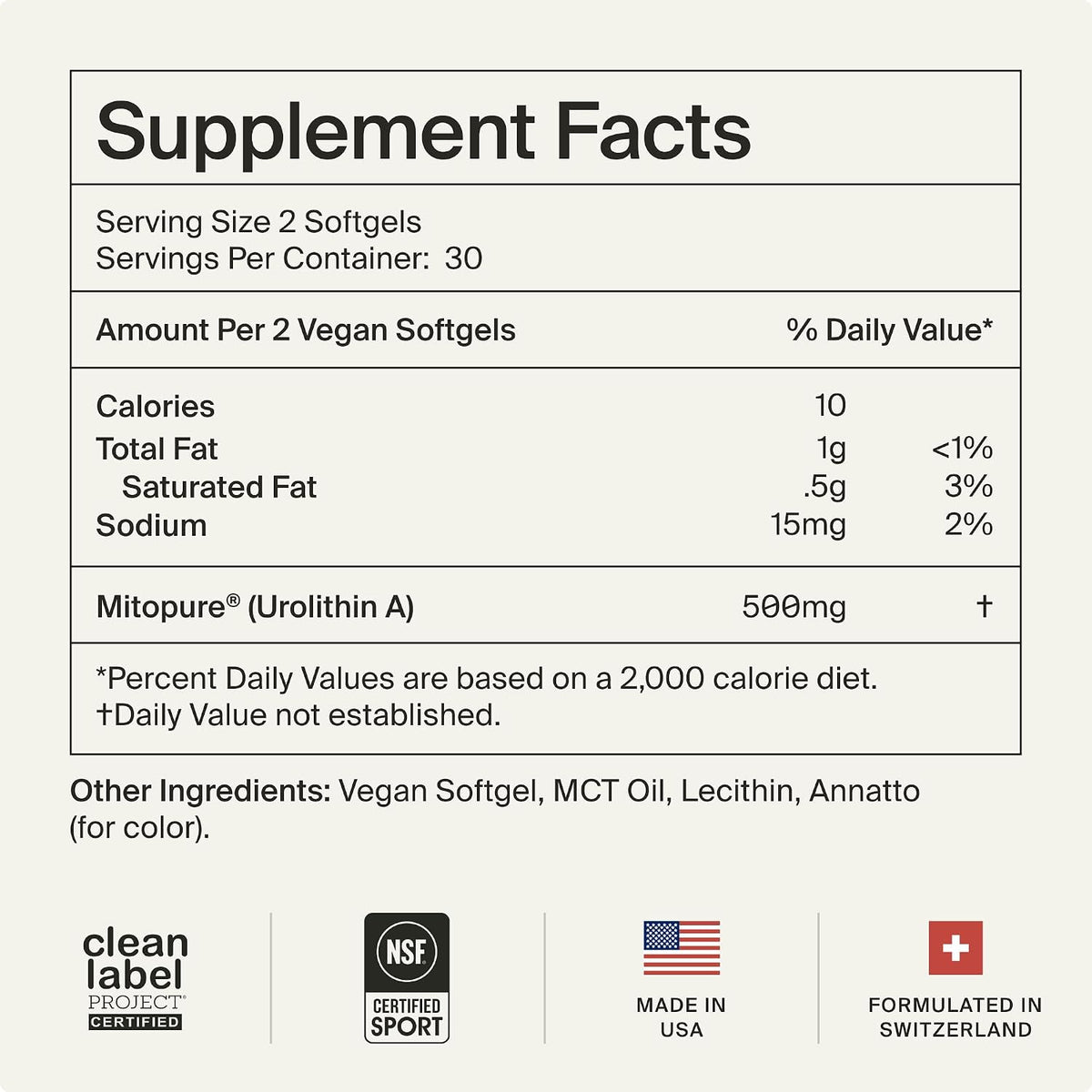 Timeline Mitopure Urolithin A Supplement – 60 Softgels