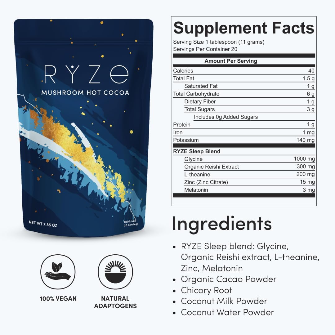 Ryze Mushroom Hot Cocoa (Pack of 2)