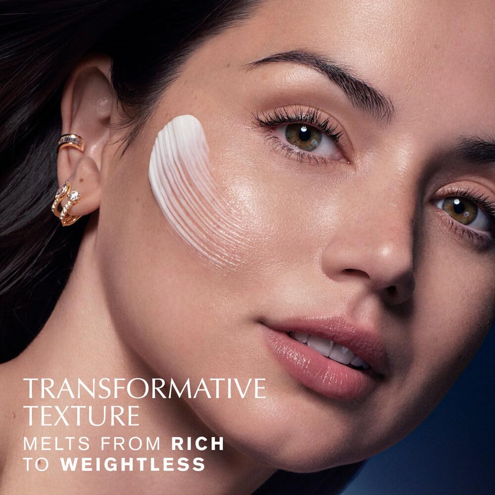 Estee Lauder Revitalizing Supreme+ Night Power Bounce Cream being applied for deep overnight hydration.
